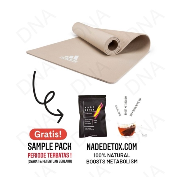 Promo Matras Yoga 8mm  Yoga Mat 8mm Vapor Grey Adidas - ORIGINAL Berkualitas