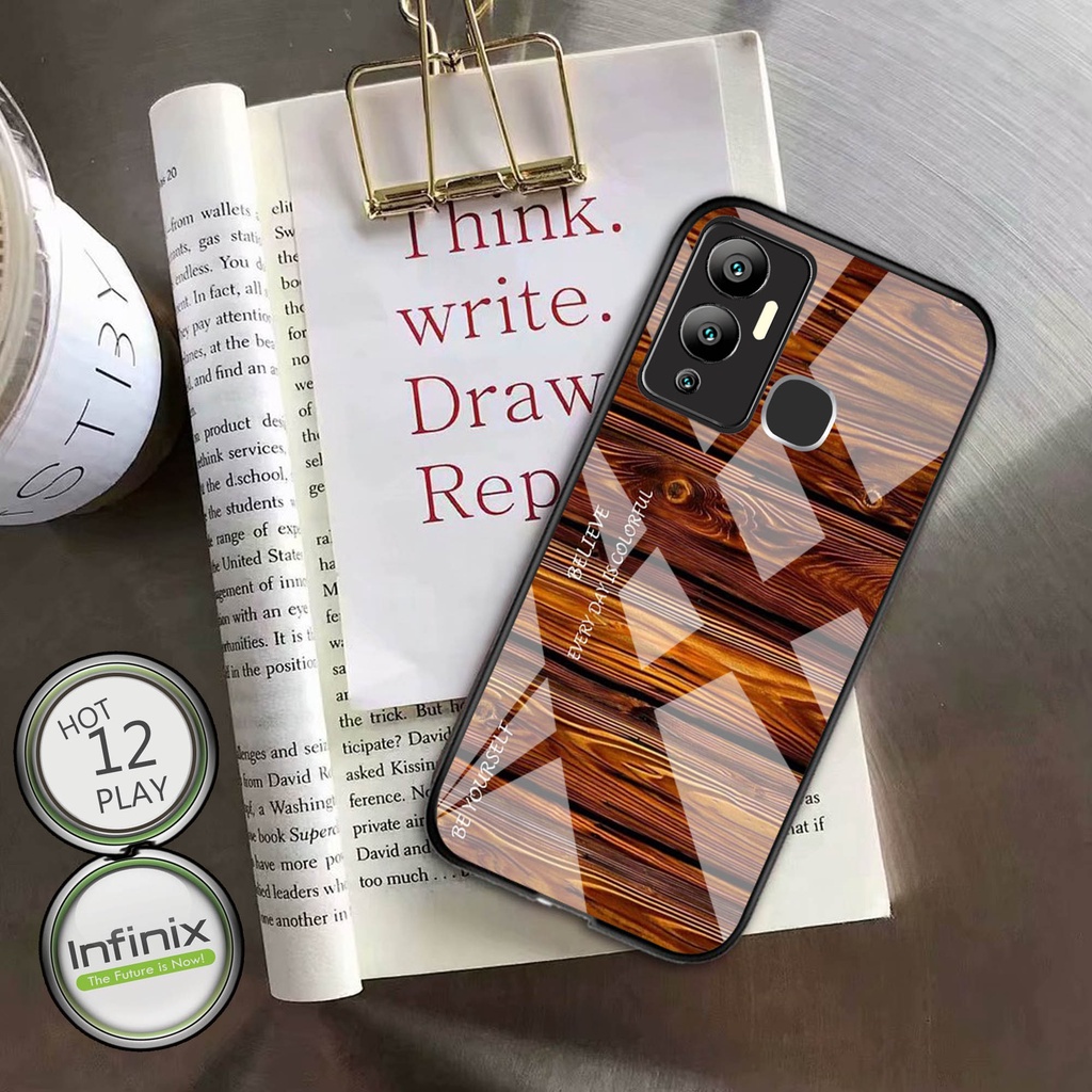 Softcase Glass Kaca Infinix Hot 12 play  - Casing Hp Infinix Hot 12 play - Case Hp Infinix Hot 12 pl
