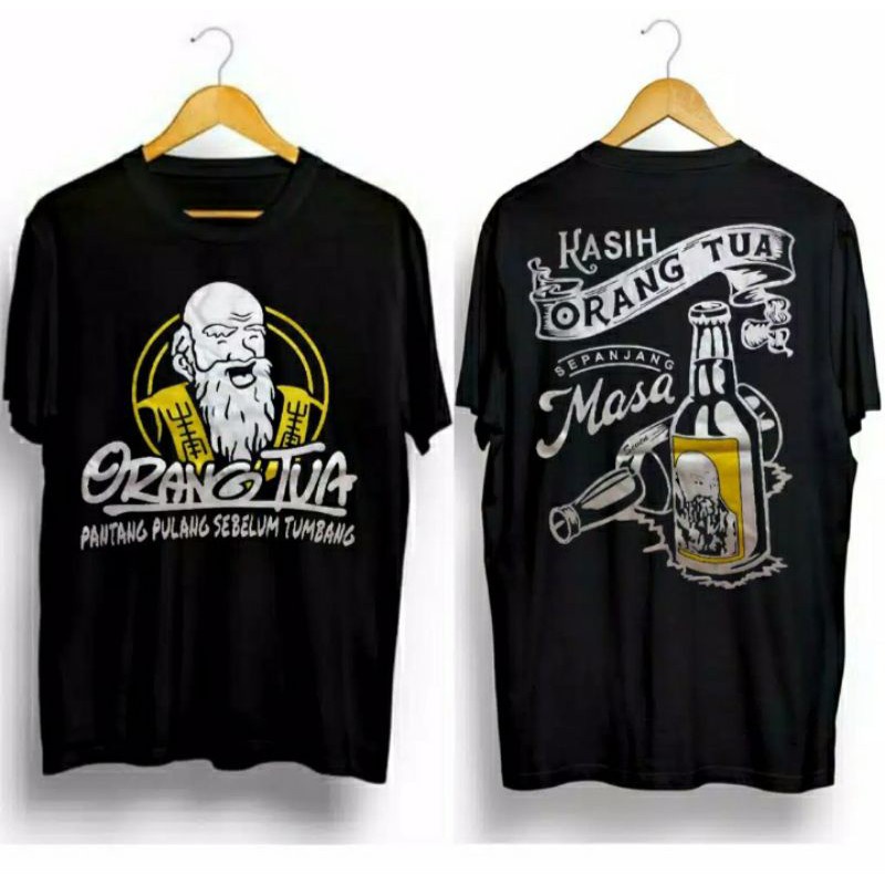 Baju kaos distro/pria baju kaos OT baju kaos orang tua baju kaos oblong baju kaos katun kombed 30s/b