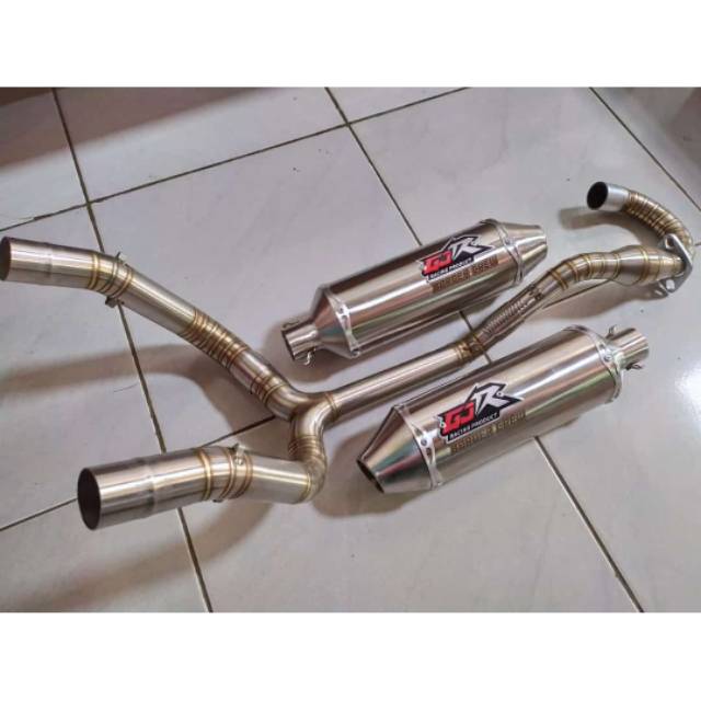 Knalpot CRF Double Hole Full stenless Original GJR