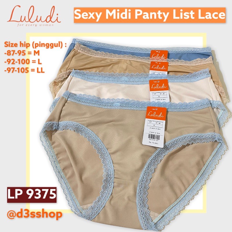 Luludi By Wacoal Midi sexy Panty LP 9375 List Renda / Celana dalam