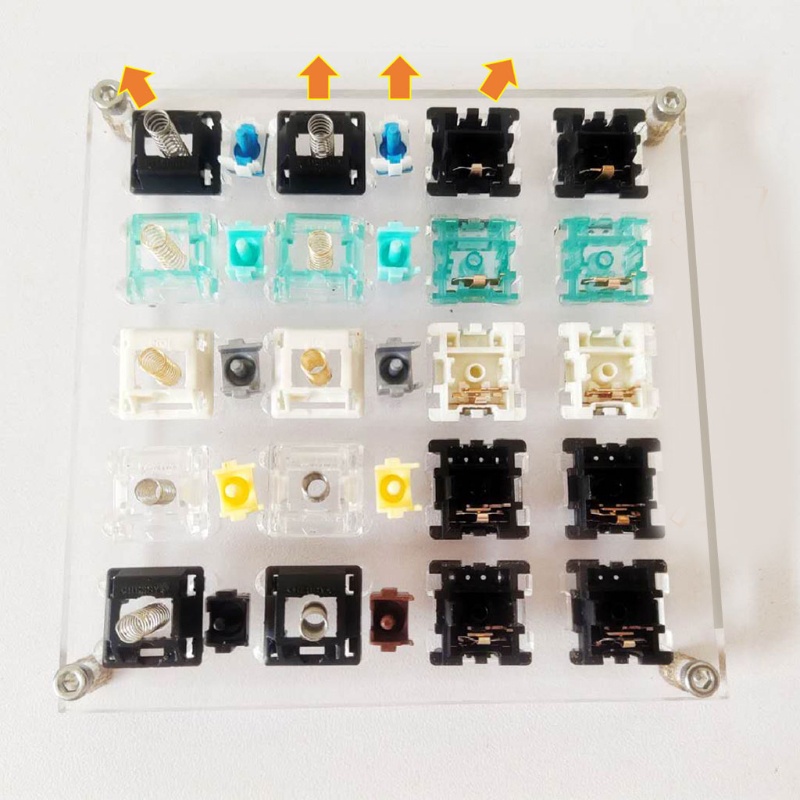 Btsg Double Layer Switch Lubricate Board 2-in-1 Keyboard Mekanik Switch Tester Base DIY Alat Lube Modding Station Pla