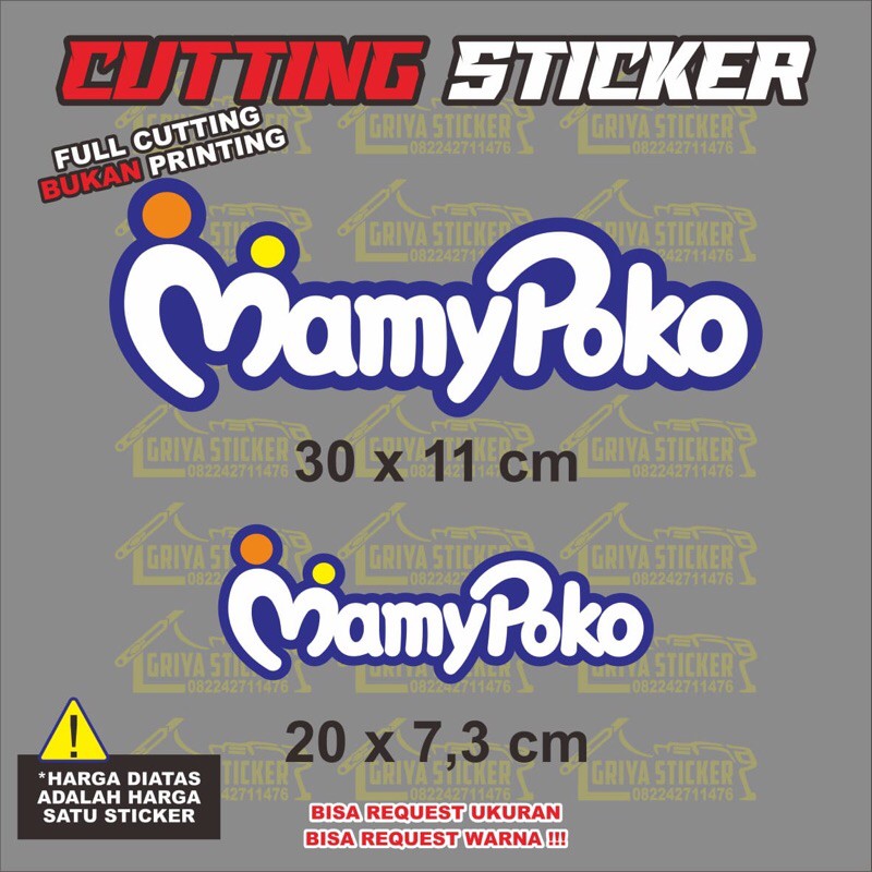 Sticker mamypoko Stiker cutting viral scoopy beat vario pcx nmax aerox