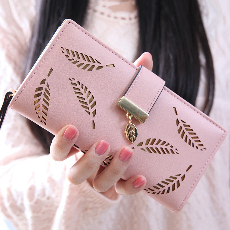 (COD)Dompet Wanita Dompet Kulit Dompet Panjang Women Wallet MALLSHOPING