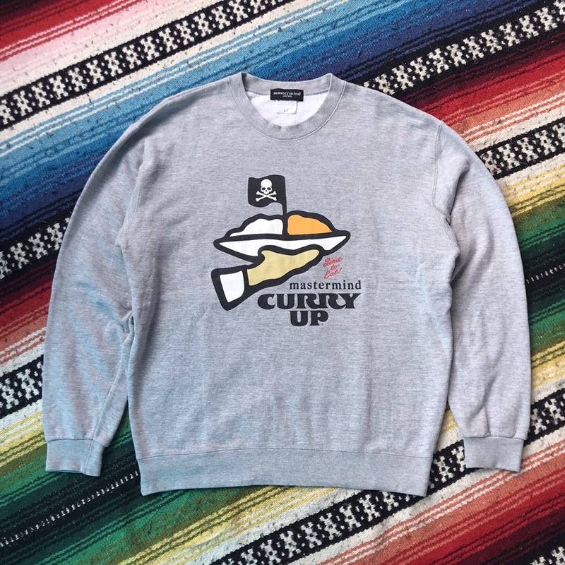 Mastermind Japan x Nigo Curry Up sweater grey (2012) rare / jaket sweater rare to find not bape a ba