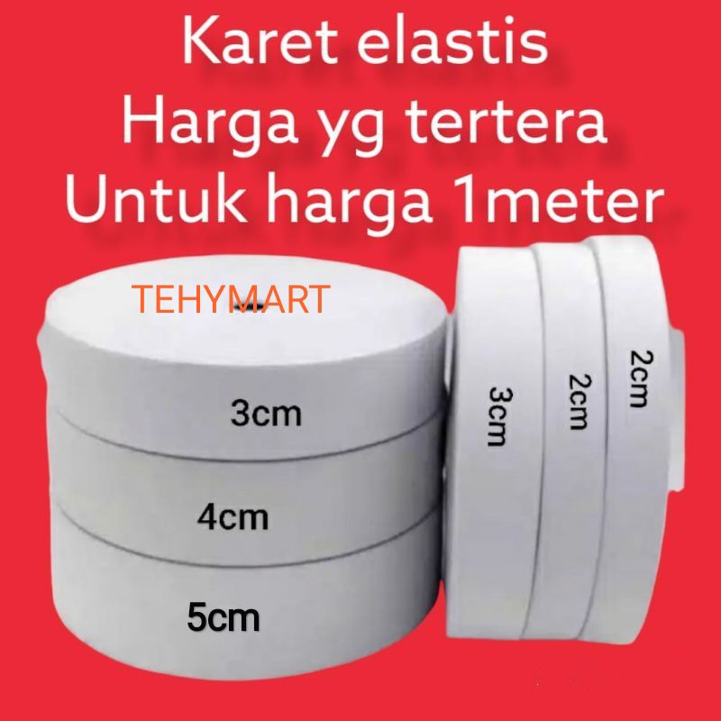 karet kolor/karet pinguin elastis/karet Korea per meter