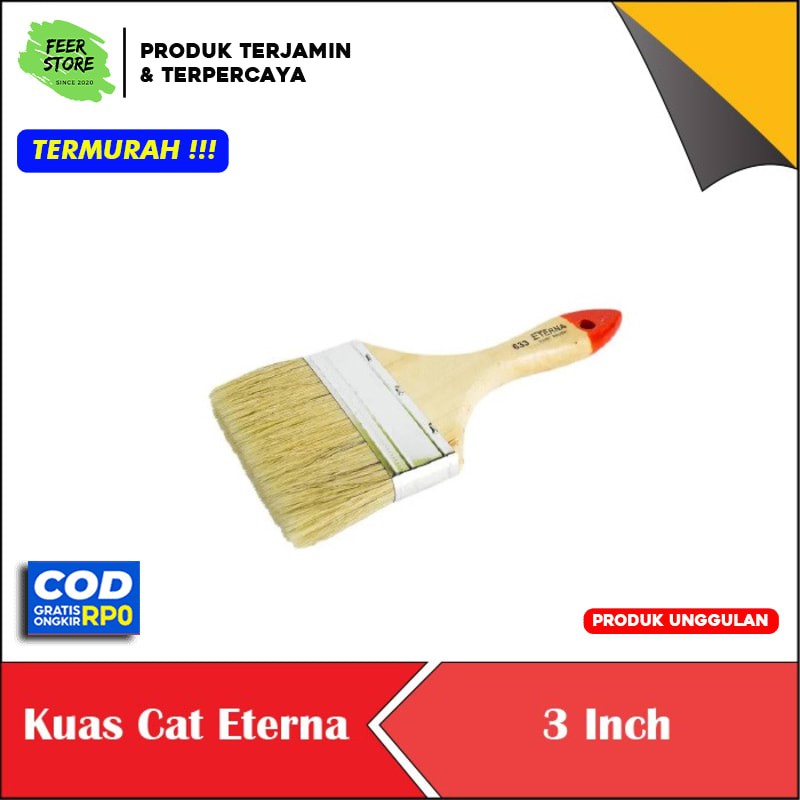 

KUAS CAT ETERNA 633 3 INCH KUAS GAGANG KAYU TEBAL KOAS CAT PAINT