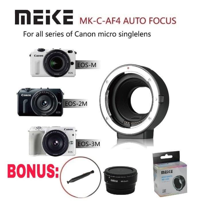 Adapter Meike Auto Focus Af Canon Ef Ef-S Mount Lens To Eos M Ef-M Adapter