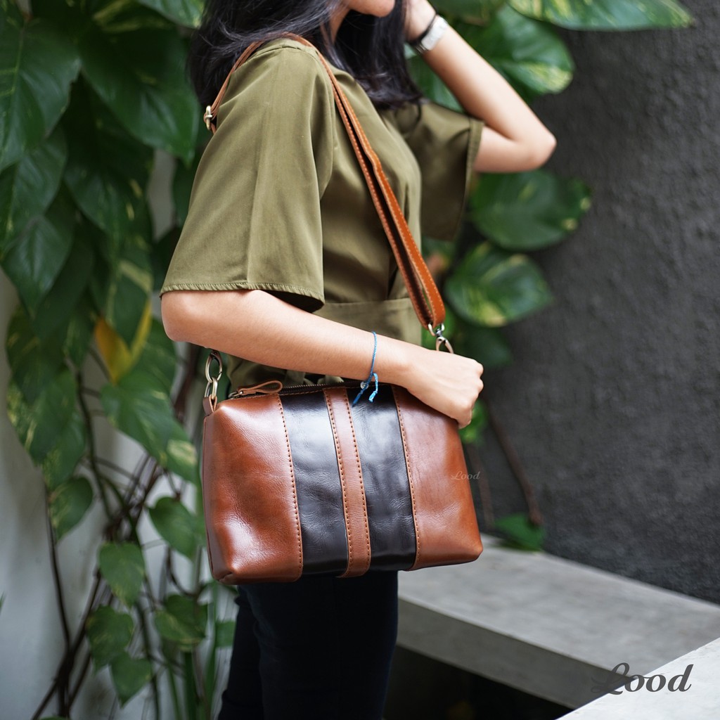 TAS SELEMPANG KULIT ASLI HAZELINE SLING BAG