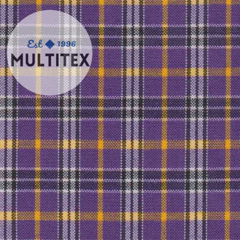 [GULUNGAN] Bahan kain kotak ungu purple seragam baju rok celana konveksi grosir tc katun motif gulun