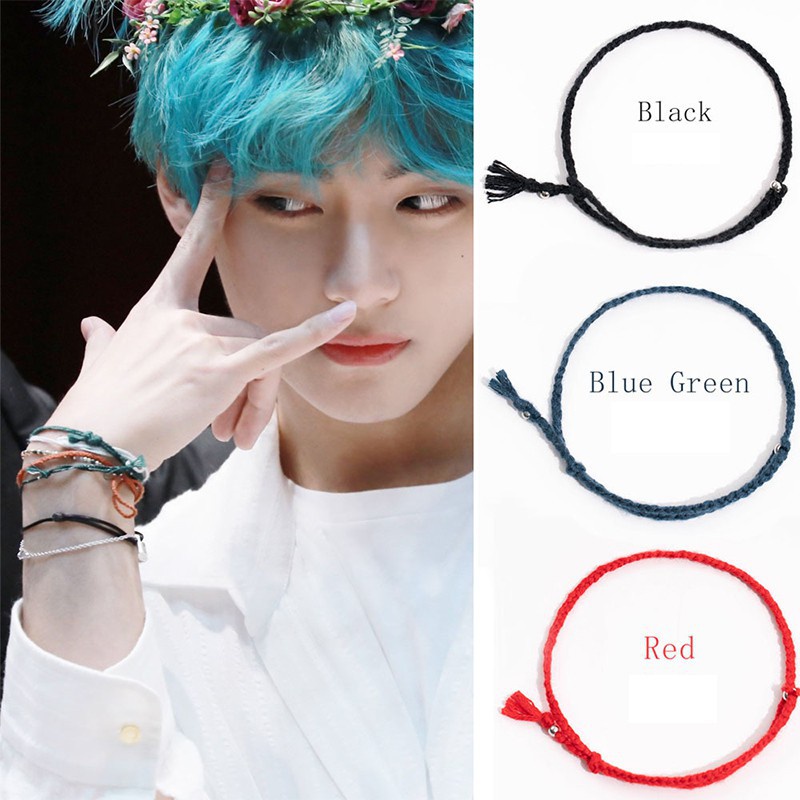 Gelang Bts Jungkook V Hand-Woven Colorful