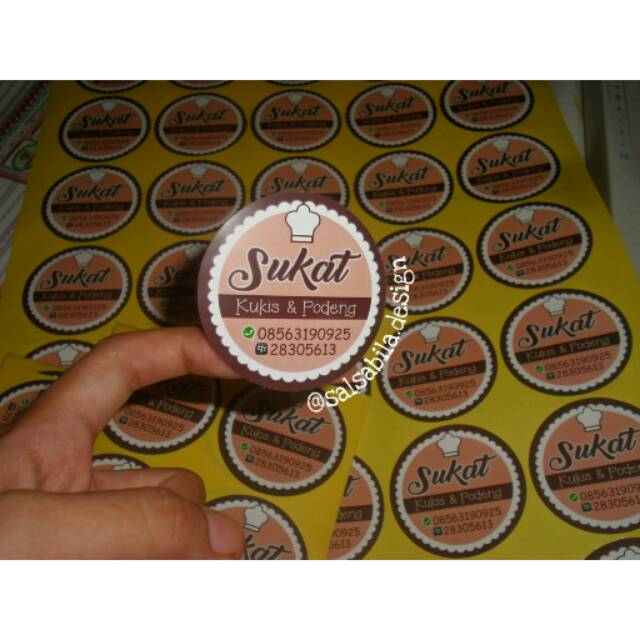 Stiker label produk / stiker kemasan / label merk / stiker 