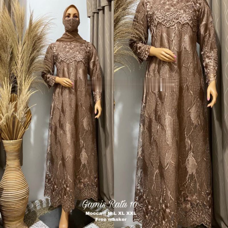 TUNIK SHANUM - KEBAYA TUNIK BORDIR KATUN BELUDRU - KEBAYA MODERN - BAJU KEBAYA BRUKAT BORDIR