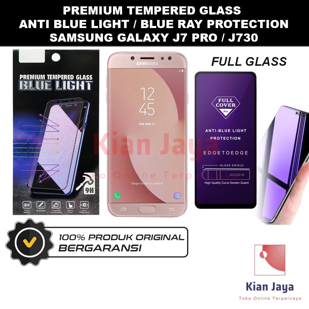 Tempered Glass Samsung Galaxy J7 Pro J730 Anti Blue Light Hp Temper Anti Gores