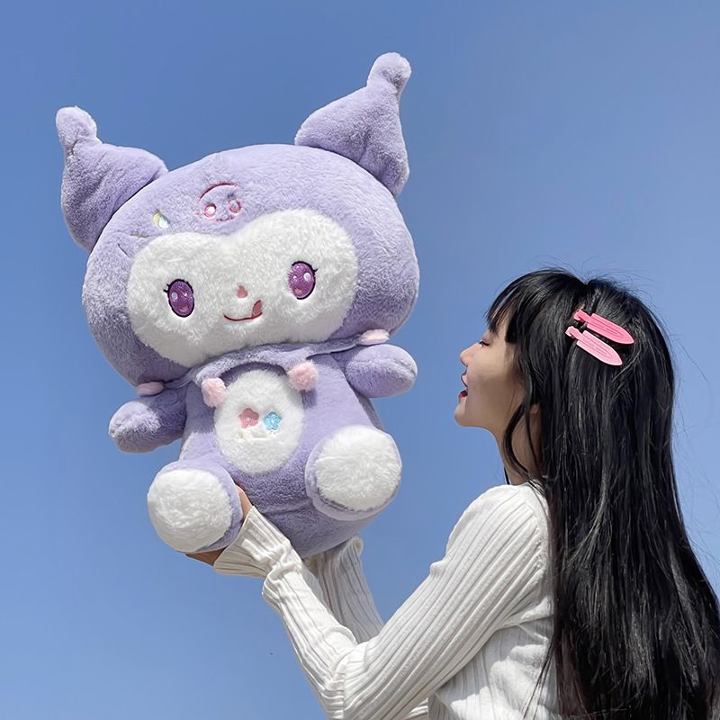 Cute Plushie Anime Sanrio Kuromi Kawaii Stuffed Dolls Cinnamoroll Hello Kitty My Melody Figure Children Plush Gift Birthday Toys