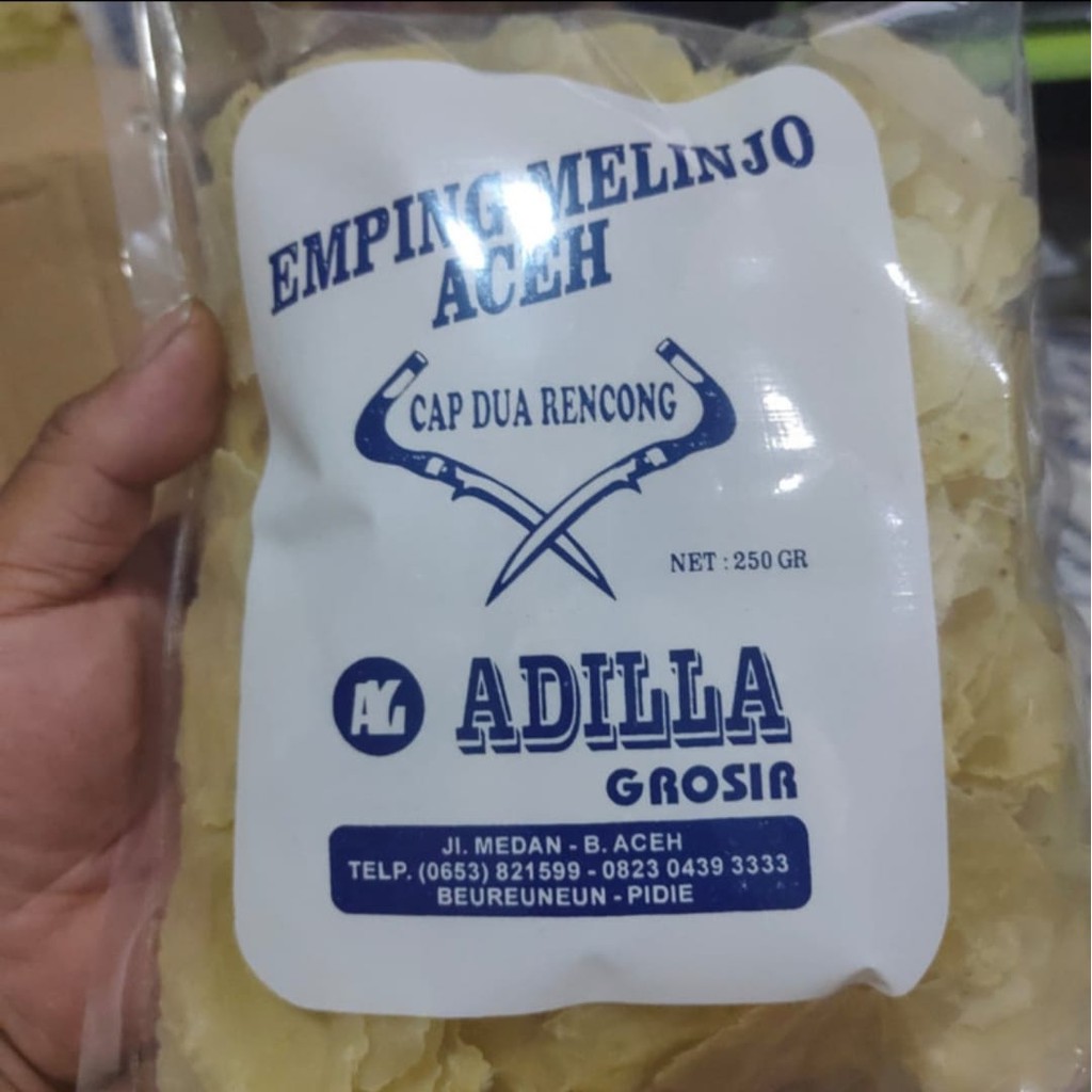 Emping melinjo asliAceh 250 gram Kualitas super grade A. asli aceh