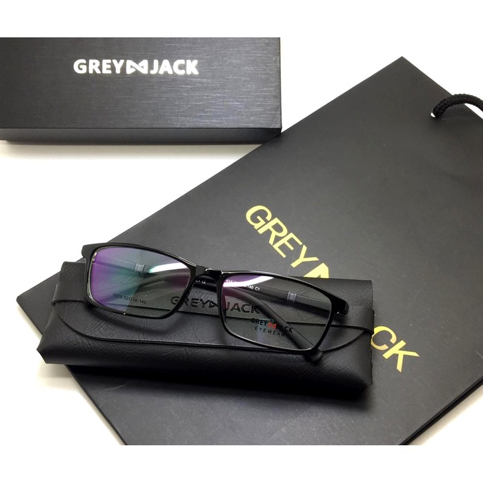 Tr169 Frame Kacamata Baca Pria Gray Jack Premium M7013 Fullset +