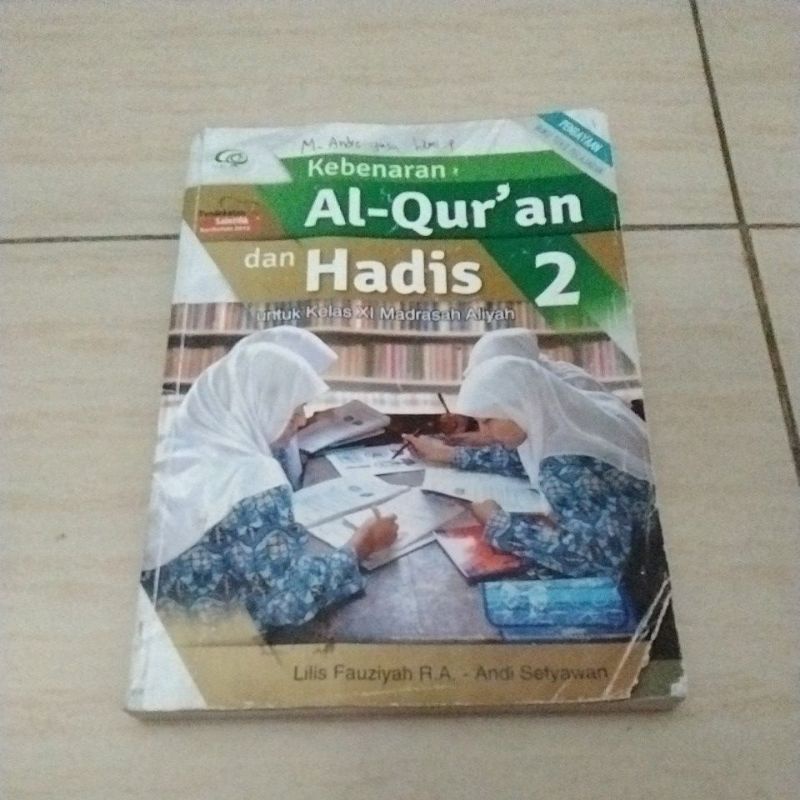 Buku Al-Qur'an Hadis MA kelas 2 11 XI Tiga Serangkai Pustaka Mandiri