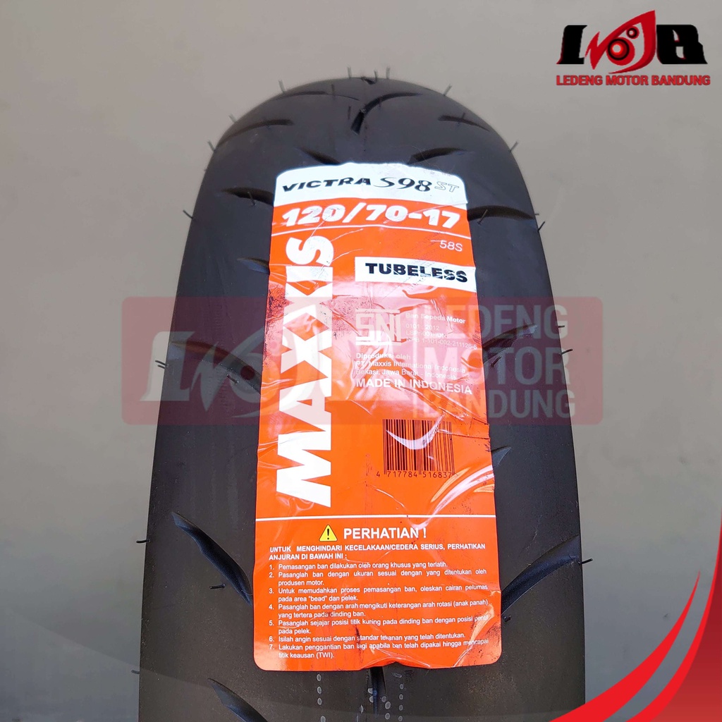 Maxxis 120/70-17 Victra S98 ST Ban Belakang Tubeless Vixion NVL Byson CBR 250 Ninja Sport 58S