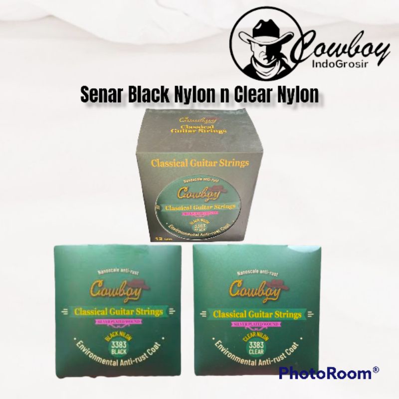 Senar Gitar Cowboy Black Nylon dan Clear Nylon Classic 3383 Original