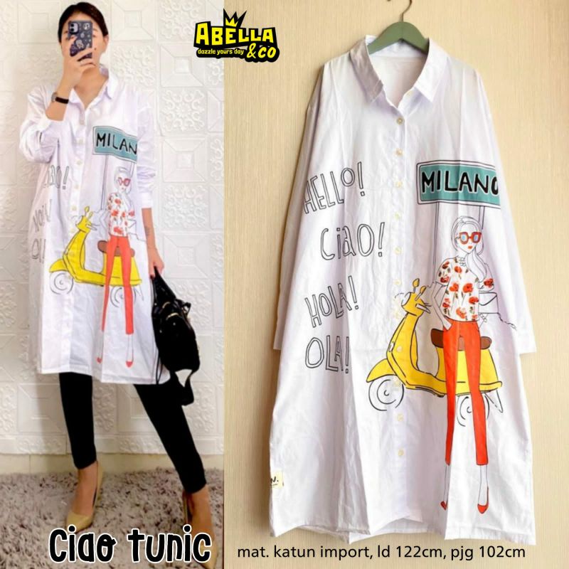 CIAO TUNIK KEMEJA KATUN IMPORT BY ABELLA