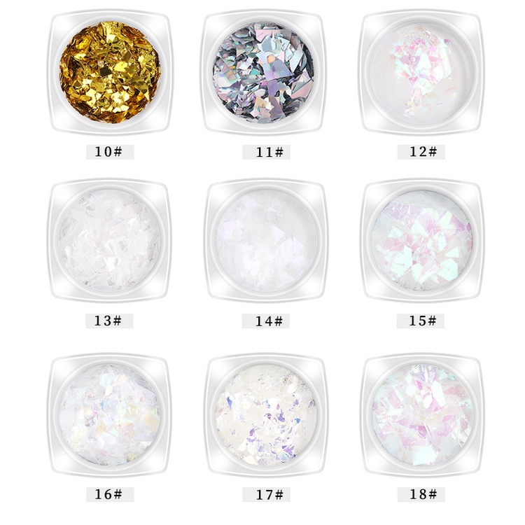 Pretty Nail foil korean BROKEN glass gold silver hiasan nailart japan nails foil transfer foil glass kutek gel