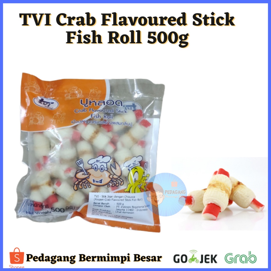 TVI Crab Flavoured Stick Fish Roll 500g/ Stik Ikan Dengan Chikuwa 500gr