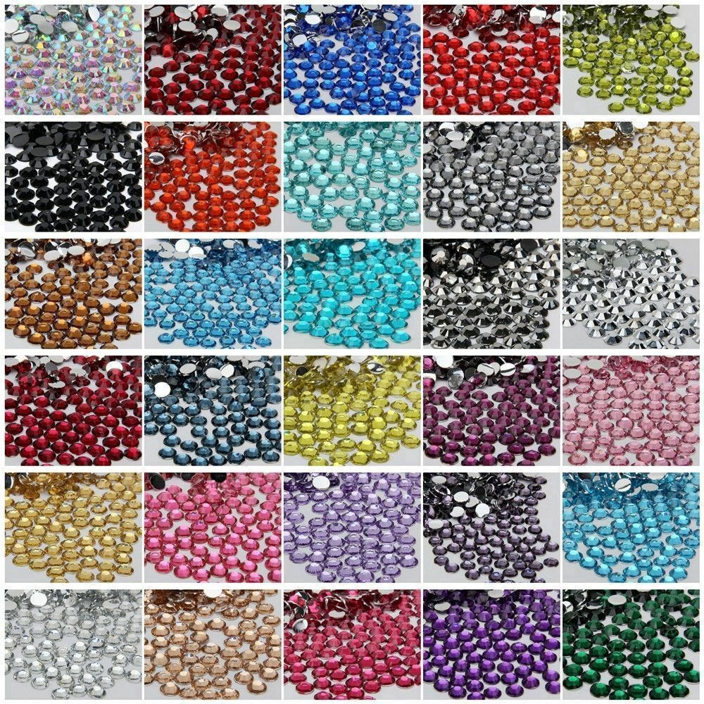 2000pcs Manik-Manik Kristal Berlian Imitasi Resin Flatback 2mm 14 Facets