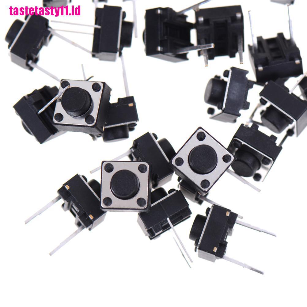 100 Pcs Tombol Tekan Tactile 2 Pin Ukuran 6x6 X 5mm