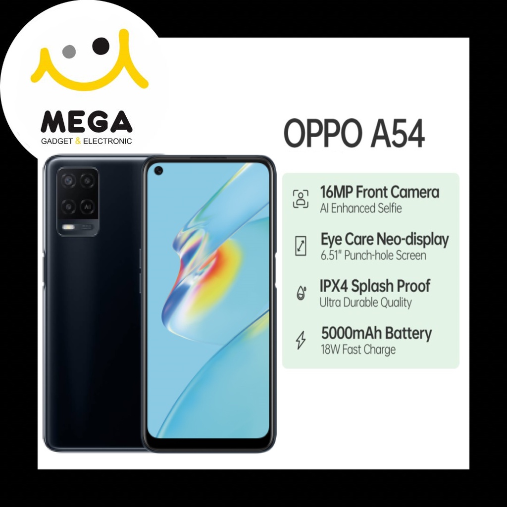 Oppo A54 6GB + 128GB Garansi Resmi Oppo Indonesia