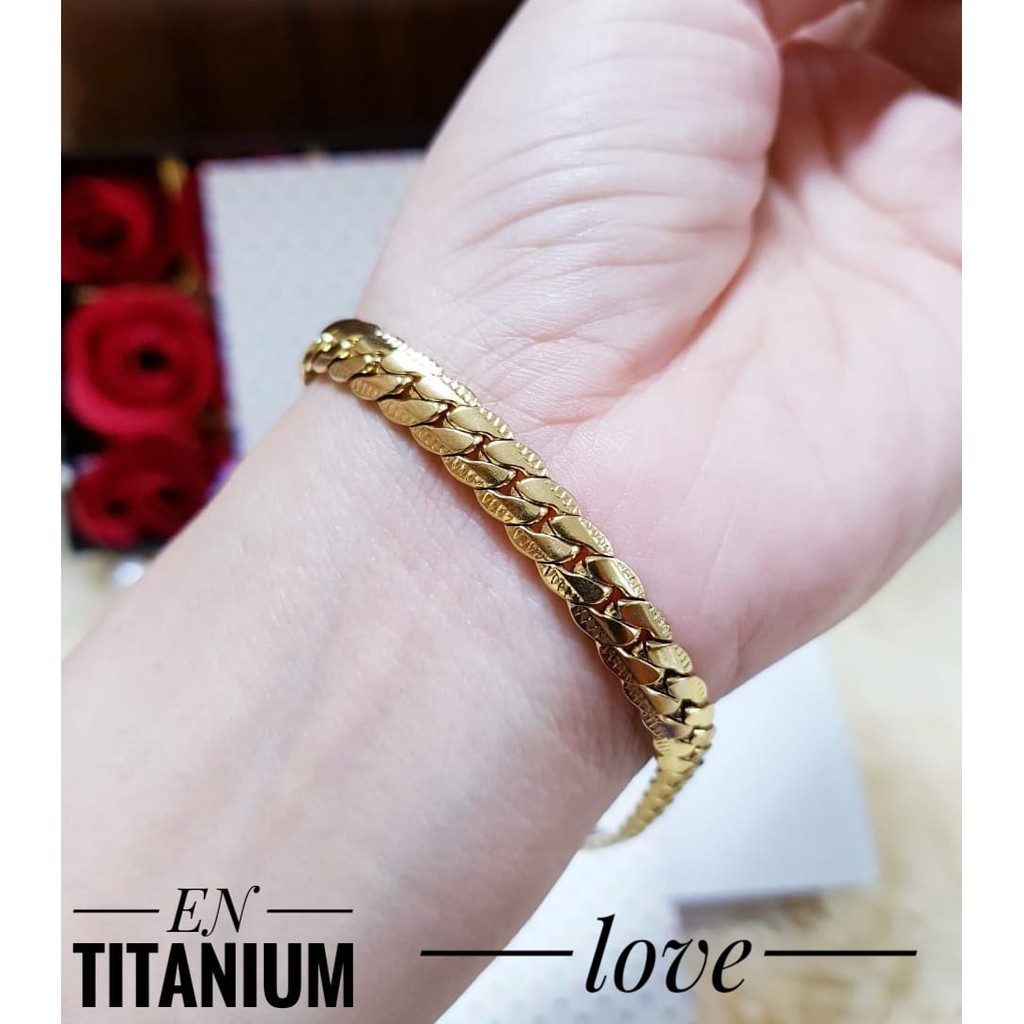 Perhiasan Titanium Gelang Rantai Kecil