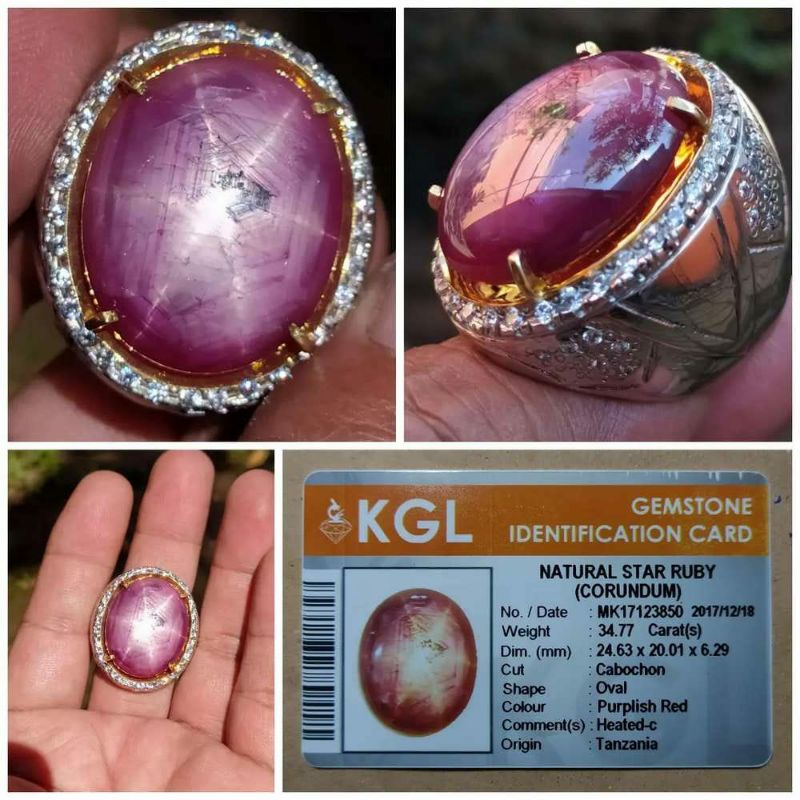 Natural Ruby star big size ajib