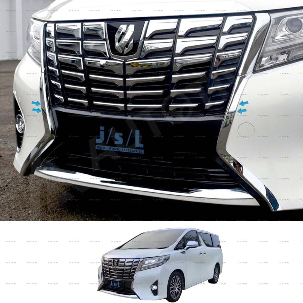 List Bumper Depan Samping All New Alphard 2015 Front Bumper Trim Chrome