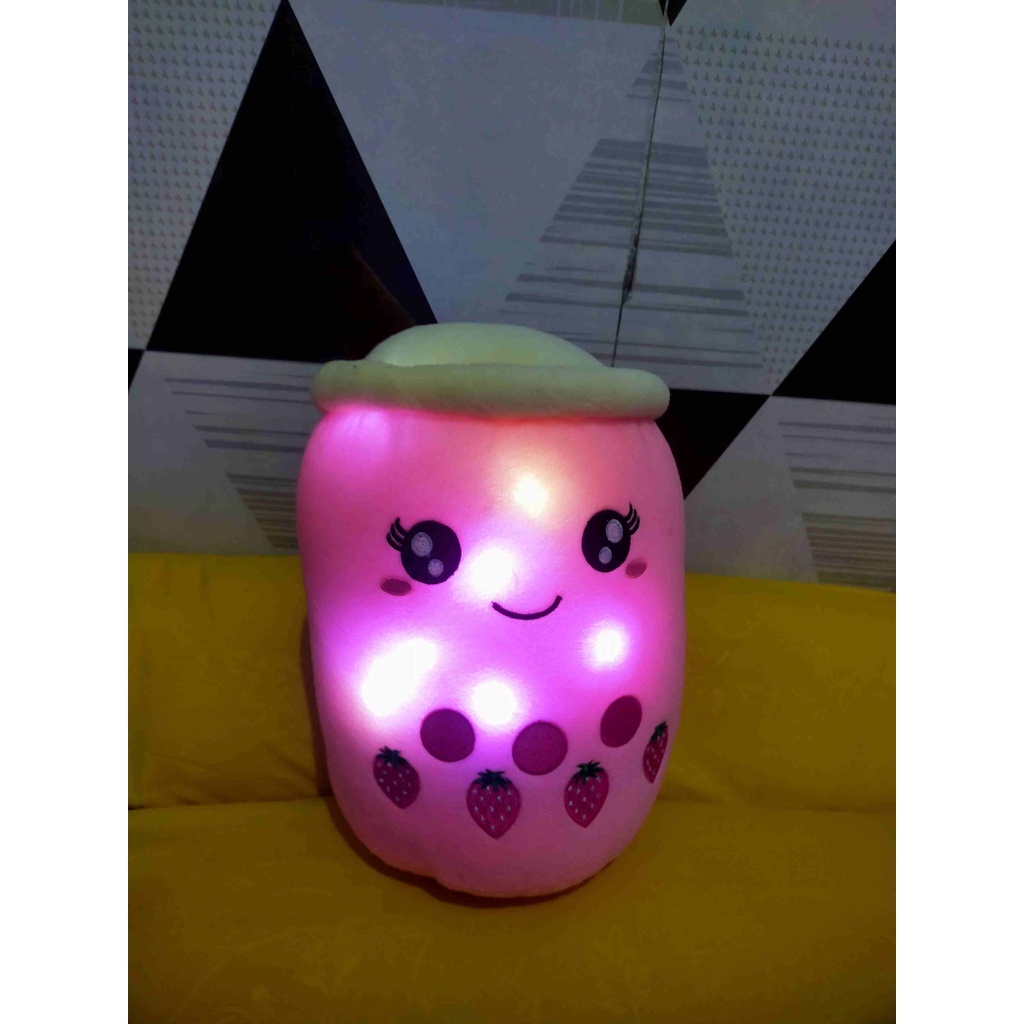 Bantal Boba Boneka Boba Lampu LED kedip cantik SNI