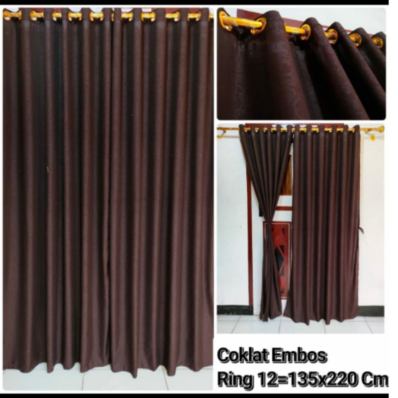 gorden smokering embos coklat / gorden ring jumbo smokering 12 dark Chocolat emboss