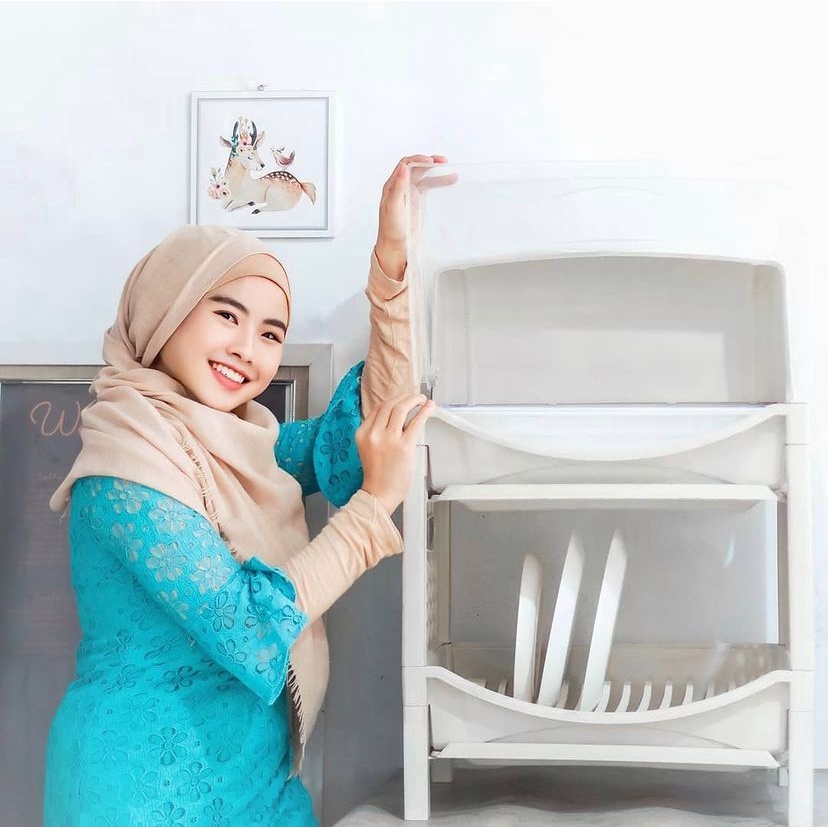 Rak Piring Dapur Tempat Sendok Perlengkapan Dapur Rak Dapur - Lemari Piring Fawsline