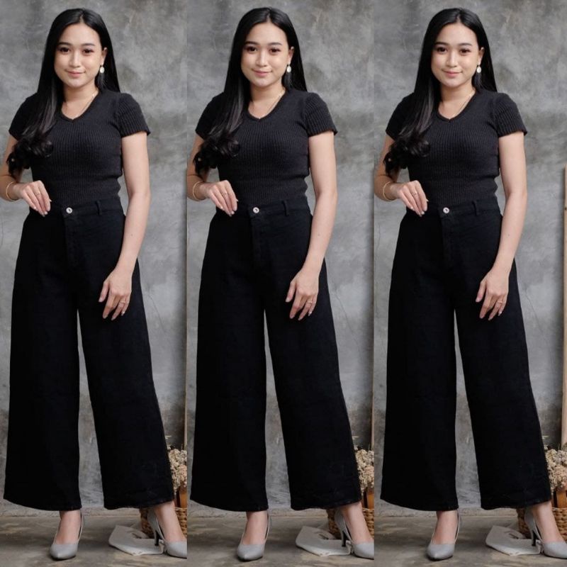 MOZZA JEANS KULOT WANITA // BAWAHAN HIGHWAIST // KULOT JEANS WARNA