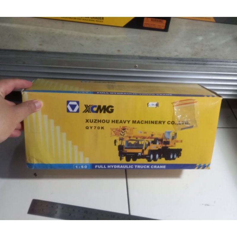 diecast miniatur alat berat 1:50 XCMG mobile crane telescopic
