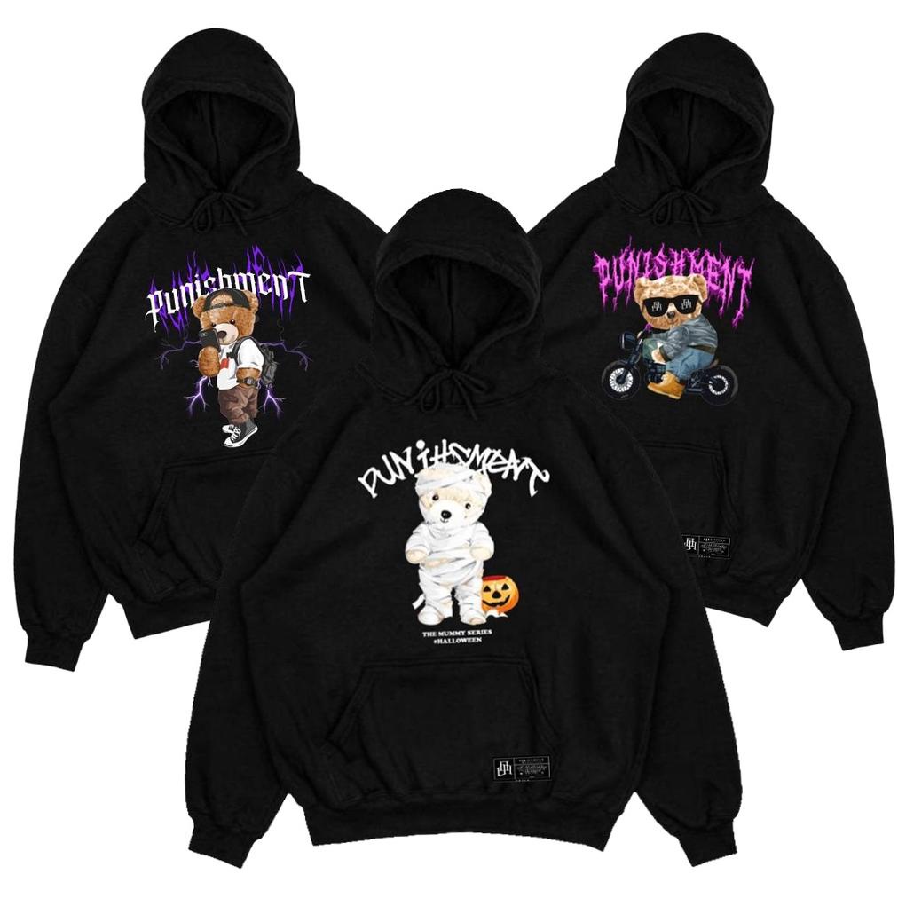 Blurry Sweater Hoodie Motif Bear Fantasy Pria Dan Wanita Bahan Fleece Tebal Original Quality Terbaru