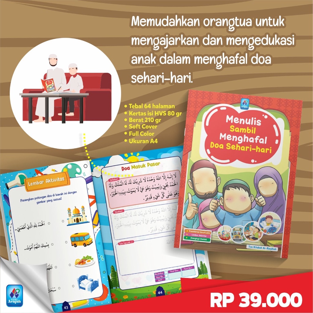 Buku Anak : Menulis Sambil Menghafal Doa Sehari-hari (Pustaka Arafah)