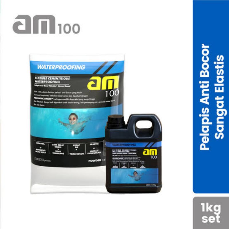 AM Mortar AM 100 1Kg Set Pelapis Anti Bocor Sangat Elastis