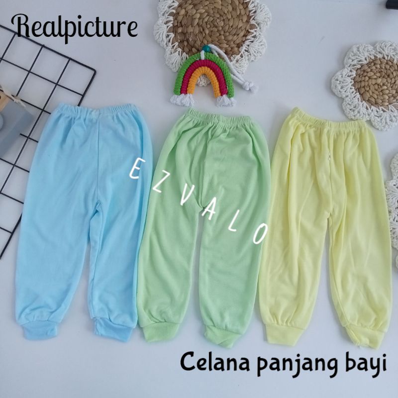 CPB - Celana Panjang Bayi Polos Set 3 Pcs Tebal