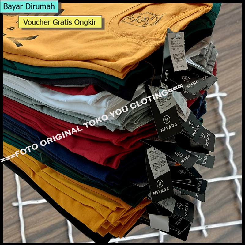 [ 3=100Rb] Kaos nevada Kaos pria Kaos distro Kaos oblong Kaos murah Kaos basic kaos cowok