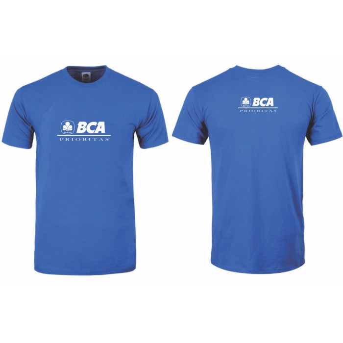 KAOS BAJU COMBED 30S DISTRO BANK BCA PRIORITAS POLOS CUSTOM INDONESIA SUPER PREMIUM