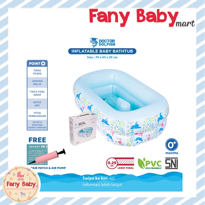 DOCTOR DOLPHIN INFLATABLE BABY BATHTUB / DD02601