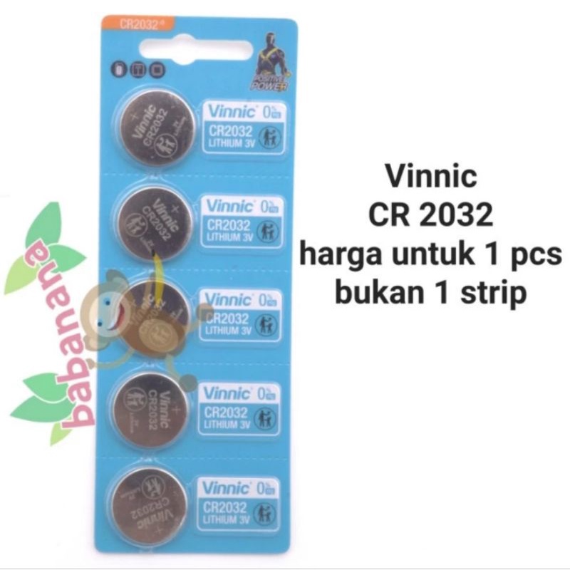 Baterai Vinnic CR 2032 battery kancing button remote jam