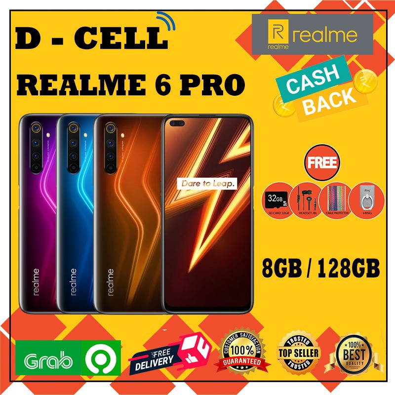 Realme 6 Pro 8GB/128GB Ram 8GB Internal 128GB Blue Orange Garansi Resmi 1 Tahun