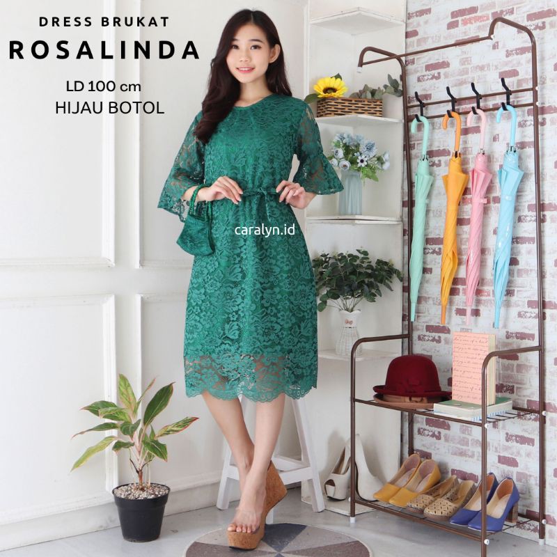 DRESS BRUKAT WANITA KOREA TERBARU DRESS KONDANGAN MURAH ROSALINDA