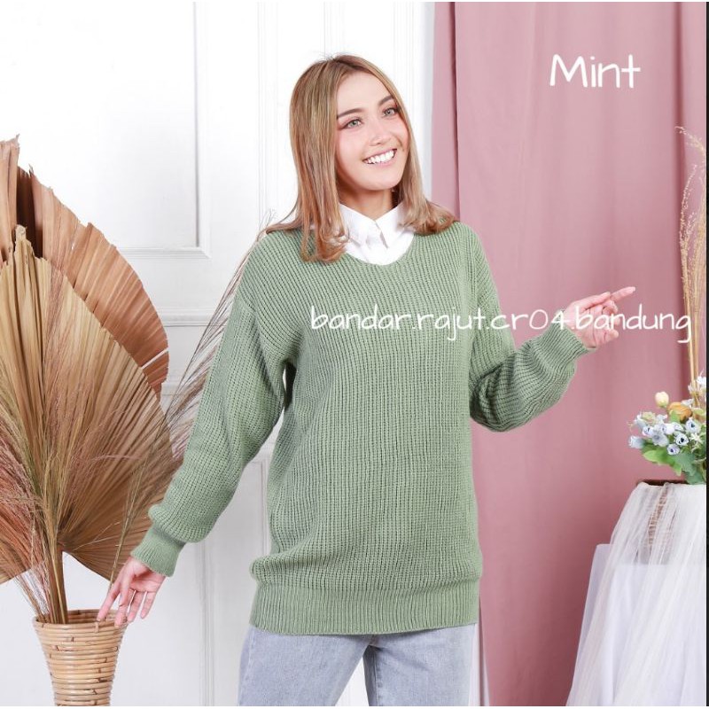 SWEATER RAJUT STYLE KOREAN,V NECK 7 GATE.