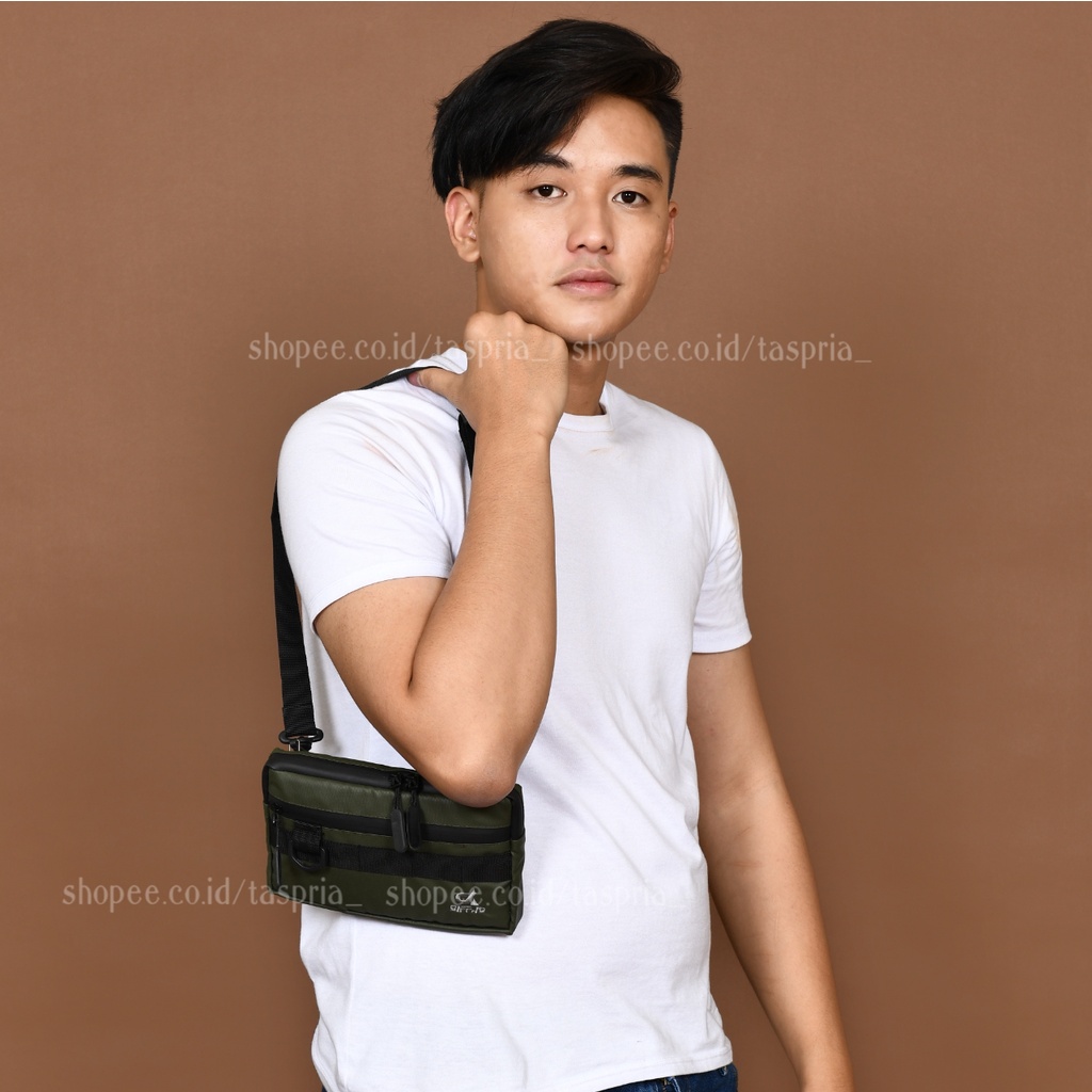 TAS SELEMPANG MINI PRIA ANTI AIR TAS HP CLUTCH HAND BAG PREMIUM